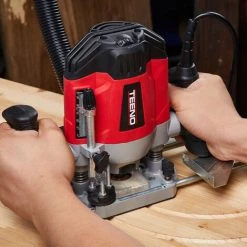 Défonceuse 1200 Watts TEENO, Mallette,12 Fraises,2 Brosse à Charbon - Rouge -Défonceuse Soldes Boutique 14627774 4