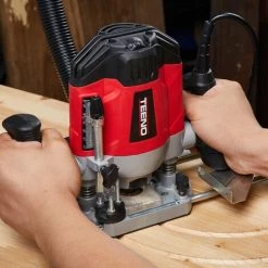 Défonceuse 1200 Watts TEENO, Mallette,12 Fraises,2 Brosse à Charbon - Rouge -Défonceuse Soldes Boutique 23114282 4