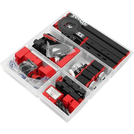ZEBRAA Kit De Machine-outil De Tour 8 En 1 Meuleuse De Scie Sauteuse En Plastique Métal Bois Tour De Forage Pon?age Tournant Fraiseuse Scie 5 ZEBRAA Kit De Machine-outil De Tour 8 En 1 Meuleuse De Scie Sauteuse En Plastique Métal Bois Tour De Forage Pon?age Tournant Fraiseuse Scie – Image 3