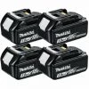 MAKITA Pack De 4 Batteries BL1830B Avec Témoin De Charge - 18 V 3Ah Li-ion