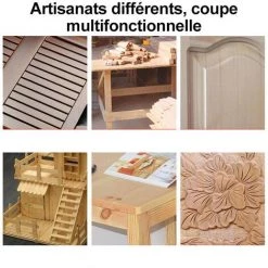 BLACKPINE - Affleureuse Défonceuse Électrique à Bois 220V 800W Trimmer Router, 30000r/min, Φ 6.35mm -Défonceuse Soldes Boutique 32703008 4