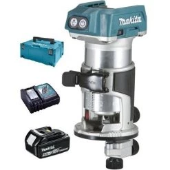 AFFLEUREUSE PLAQUE DE PLÂTRE MAKITA Ø 8 MM+1 BATTERIE BL1850 +1 CHARGEUR + 1 COFFRET MAK PAC -DRT50RTJX3--