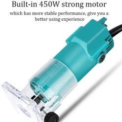 ASUPERMALL 220V 450W Routeur A Bois Electrique Outil De Defonceuse A Bois Moteur A Brosse Pour Le Travail Du Bois Machine A Fraiser Graver Et Decouper Le Bois -Défonceuse Soldes Boutique 44073644 4