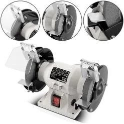 STAHLWERK BG-150 ST Ponceuse Double / Support De Ponçage Avec 150 Watts Et 2.950 Tr/min Convient Pour Le Ponçage, L'affûtage, Le Polissage Ainsi Que L'ébavurage