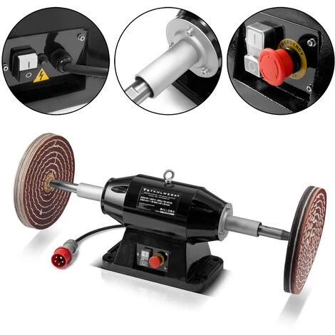 STAHLWERK PM-2200 ST Machine De Polissage D'établi De Qualité Industrielle Avec 2.200 Watts Et 1.450 Tours Par Minute Pour Les Composants Et Les Pièces En Métal 3 STAHLWERK PM-2200 ST Machine De Polissage D'établi De Qualité Industrielle Avec 2.200 Watts Et 1.450 Tours Par Minute Pour Les Composants Et Les Pièces En Métal