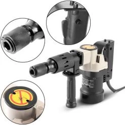 STAHLWERK AH-900 ST Marteau De Démolition Avec 900 Watts, 2 900 Tr/min Et 8 Joules De Puissance De Frappe Pour Les Travaux De Perçage Dans La Maison, Le Jardin Et Sur Le Chantier