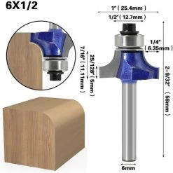 TINOR Coupeur De Fraisage De Surface 1pcs 6mm Shank Routeur BITS MILLS MILLS DEBUT TAILLAGE DE LA TAILLAGE DE PERGE CIRCULAIRE AN TOOL MILLS OUTILS DE TRAVAIL DE BOIS (Cutting Edge Length : 4) -Défonceuse Soldes Boutique 54497200 2