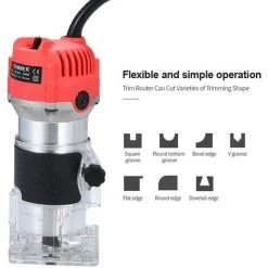 LANGRAY Affleureuse Défonceuse A Bois Électrique 220V 800W,30000r/min -Défonceuse Soldes Boutique 55413435 5