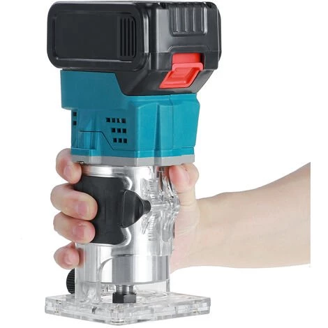 JMAX Défonceuse-affleureuse Sans Fil 850W Électrique à Bois Trimmer Router Avec 1x Batterie, 30000r/min, Φ 6.35mm 5 JMAX Défonceuse-affleureuse Sans Fil 850W Électrique à Bois Trimmer Router Avec 1x Batterie, 30000r/min, Φ 6.35mm – Image 3