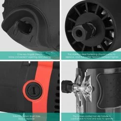 GRID COOL Affleureuse Défonceuse Diamètre 6,35 Mm 30000 TR/Min Défonceuse Affleureuse électrique Avec 15 Jeux De Fraises -Défonceuse Soldes Boutique 58347456 3