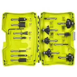 Pack RYOBI Affleureuse à Bois RYOBI 18V OnePlus - R18TR-0 - Coffret 15 Fraises Panachées - 6mm - 1 Batterie 2.0 Ah - 1 Chargeur Rapide -Défonceuse Soldes Boutique 59180745 4