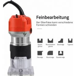 IRISFR Fraise Affleureuse à Bois Défonceuse électrique 220V 30000r/min Fraiseuse De Bords Multifonctions Avec Base Transparent Pour Le Travail Du Bois,Lilaris -Défonceuse Soldes Boutique 59803953 4