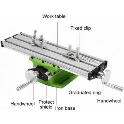 IRISFR Mini Fraiseuse,Multifonctionnelle Table De Per?age Transversale Ajustable,Mini Fraiseuse Table,Table De Glissière De Forage Composée De Fraiseuse Pour Perceuse D'établi De Bricolage,310x90 Mm,Lilaris -Défonceuse Soldes Boutique 59805742 2