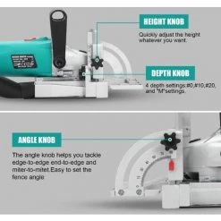 Fraiseuse à Lamelles STBJ1002 900W, Réglage D'angle D'inclinaison 90°,Sac à Poussière Et Clé STANEW -Défonceuse Soldes Boutique 63862142 3
