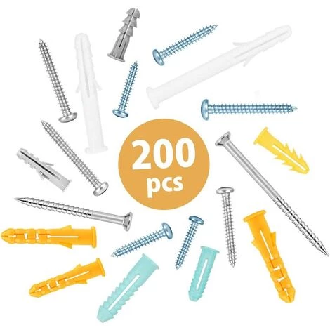 MEZHENG Kit De Vis Et Chevilles 200 Pièces | Grand Assortiment De Vis Chevilles Pour Montage, Réparation, Construction, Forage" 5 MEZHENG Kit De Vis Et Chevilles 200 Pièces | Grand Assortiment De Vis Chevilles Pour Montage, Réparation, Construction, Forage" – Image 3