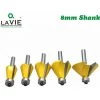 MEZHENG 5Pcs / Set 8Mm Chanfrein Chanfrein Routeur Peu 11,25 15 22,5 30 45 Degré De Fraise Pour Bois Outils à Bois -Défonceuse Soldes Boutique 66092153 1