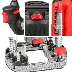 TECTAKE Défonceuse 1200 Watts + Mallette + 12 Fraises - Rouge 11 TECTAKE Défonceuse 1200 Watts + Mallette + 12 Fraises - Rouge -Défonceuse Soldes Boutique 7513889 5